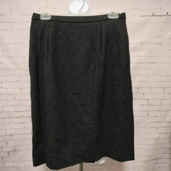 Pendleton Virgin Wool Skirt Midi Straight Pockets Lined Size 14 Made In USA - Picture 1 of 9